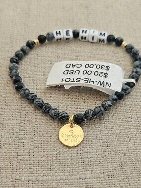 Little World Project Bracelet HE HIM Wristband Stretched Fashion Jewelry New